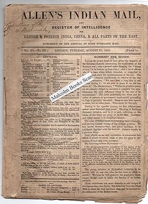 Allen's Indian Mail and Register of Intelligence for British and Foreign India, China & all parts...