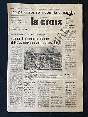 LA CROIX-N°26253-DIMANCHE 27/LUNDI 28 AVRIL 1969