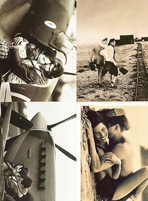 Models Making Love In Plane Cockpit 4x Real Photo 1980s Postcard s