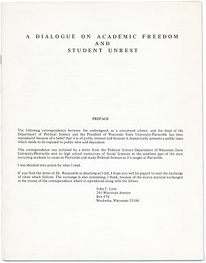 A Dialogue on Academic Freedom and Student Unrest