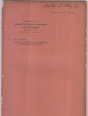 Studies on the Variability and Heritability of Pigmentation in Oenothera by Gates, R.R.