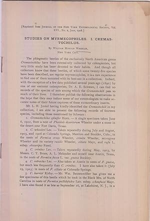 Studies on Myrmecophiles. I. Cremas-Tochilus by Wheeler, William Morton