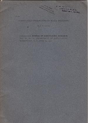 Correlated Characters in Maize Breeding by G. N. Collins