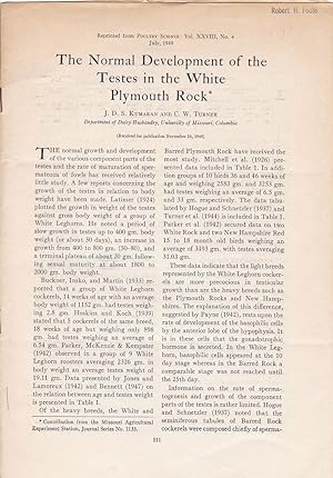 The Normal Development of the Testes in the White Plymouth Rock by J. D. S. Kumaran and C. W. Turner