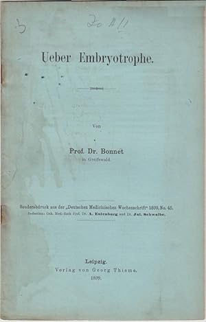 Ueber Embryotrophe by Bonnet, R.