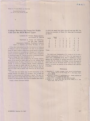 Linkage Between the Genes for Sickle Cells and the M-N Blood Types by Snyder, Laurence H., Henry ...