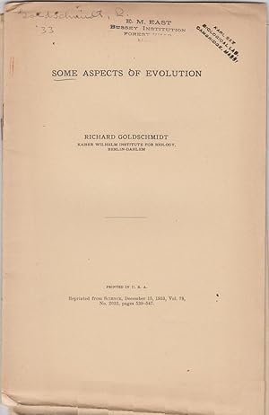 Some Aspects of Evolution by Goldschmidt, Richard