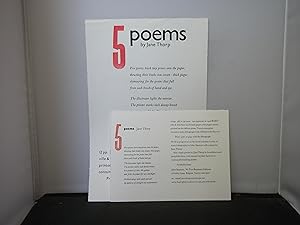No Two Basement Editions - Two Versions of the Prospectus for 5 Poems by Jane Thorp