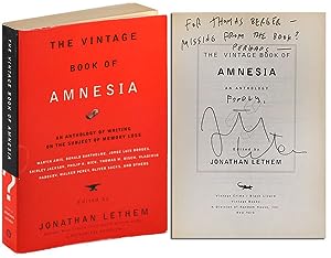 THE VINTAGE BOOK OF AMNESIA: AN ANTHOLOGY - INSCRIBED TO THOMAS BERGER