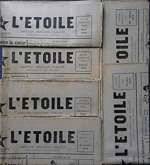 Journal de l'Etoile. Gazette du foyer des provinces de l'Ouest. Août septembre 1938. Mensuel diri...