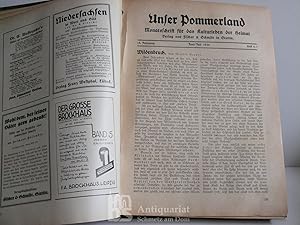 Unser Pommerland. 15. Jahrgang 1930. Monatsschrift für das Kulturleben der Heimat. Herausgegeben ...