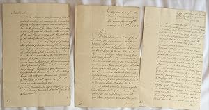 Three Official Copy Manuscript Letters Relating to the Provision of Two New Graving Docks to be B...