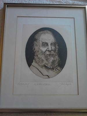 "Walt Whitman" Etching; Artist's Proof