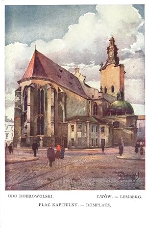 Odo Dobrowolski Lemberg Antique Polish Ukraine Painting Postcard