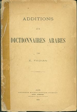 Additions aux Dictionnaires Arabes