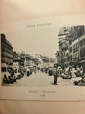 Vintage Swiss and English Travel Album with original titled photographs, color photographs, foldi...