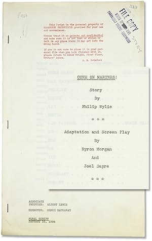 Come On Marines! (Original screenplay for the 1934 film)