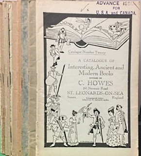 C. Howes book sale Catalogs; 13 Catalogs