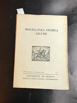 Miscellanea Storica ligure. Anno II n. 1