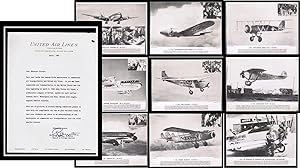 1951 United Airlines Promotional Photographs with Signed Letter