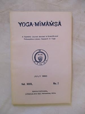 YOGA-MIMAMSA - VOL XXIX No 2 JULY 1990