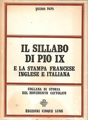 Il sillabo di Pio IX e la stampa francese, Inglese e Italiana