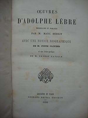Oeuvres d'Adolphe Lèbre