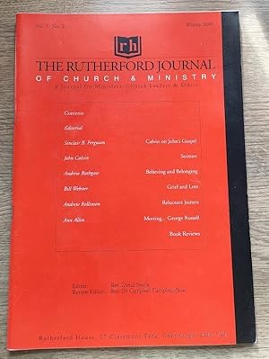 The Rutherford Journal of Church & Ministry: Volume 7:2 (Winter 2000)