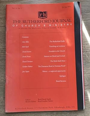 The Rutherford Journal of Church & Ministry: Volume 10:1 (Spring 2003)