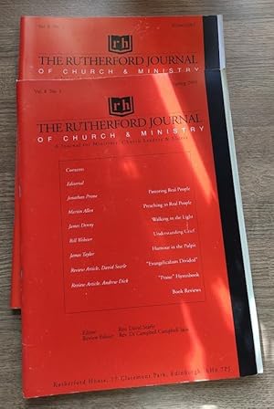 The Rutherford Journal of Church & Ministry: Volume 8:1 & 2 (set of 2 Issues for 2001)