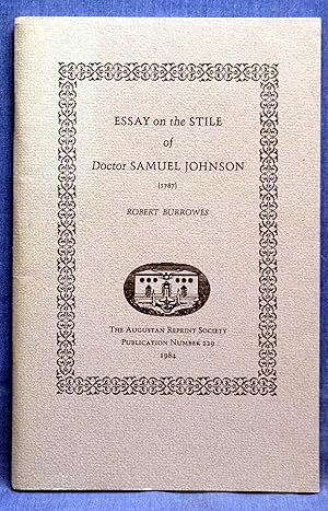 Essay On The Style Of Doctor Samuel Johnson