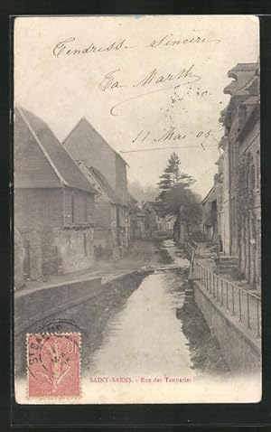 Carte postale Saint-Saens, Rue des Tanneries