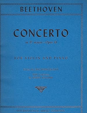 Concerto in D Major Opus 61 for violin and piano