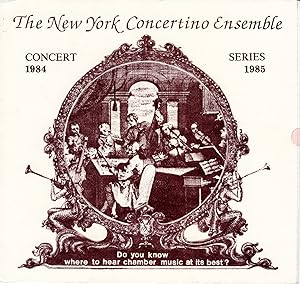 The New York Concertino Ensemble - Concert Series 1984-1985 [BROCHURE & SOUND-SHEET]