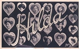 A Name Called Hilda Antique Multiple Image RPC Actress Postcard