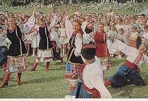 Welsh Folk Morris Dancing 1970s Postcard
