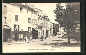 Carte postale Montesson, Place de l`Eglise