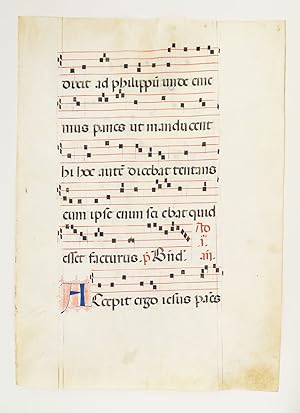 FROM AN EXTREMELY LARGE ANTIPHONER IN LATIN