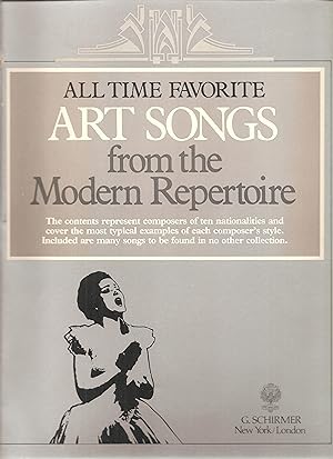 All Time Favorite Art Songs from the Modern Repertoire