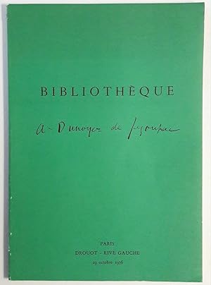 Bibliothèque A. Dunoyer de Segonzac. Paris, Drouot, 29 octobre 1976.