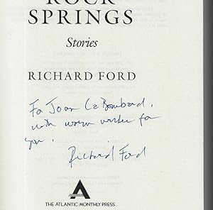 Rock Springs: Stories (SIGNED FIRST EDITION)