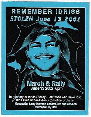 Remember Idriss, Stolen June 13 2001, March & Rally, June 13 2002 6pm