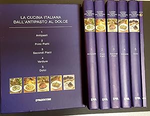 AA. VV. La cucina italiana dall'antipasto al dolce. DeAgostini. 2006-I. 5 voll. + CD-ROM