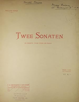 Twee Sonaten, de eerste: voor Viool en Piano (Violin Sonata)