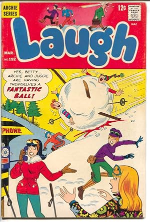 Laugh #192 1967-Archie-snow ball cover-Betty & Veronica-FN