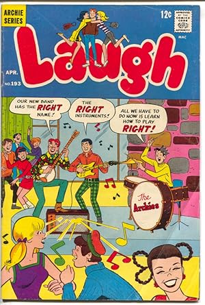 Laugh #193 1967-Archie-The Archies band cover-Betty & Veronica-VG