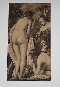 Allegory of Fertility. Original engraving. [middle section]