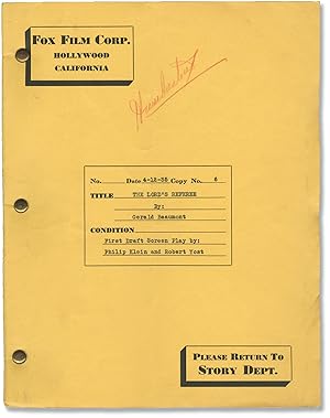 Silk Hat Kid [The Lord's Referee] (Original screenplay for the 1935 film, director H. Bruce Humbe...