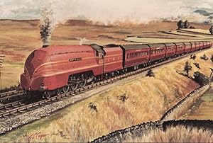 Duchess Of Hamilton Train Euston Station to Glasgow Painting Postcard