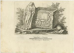 Antique Print of a Tomb and Antiquities by Morelli (c.1770)